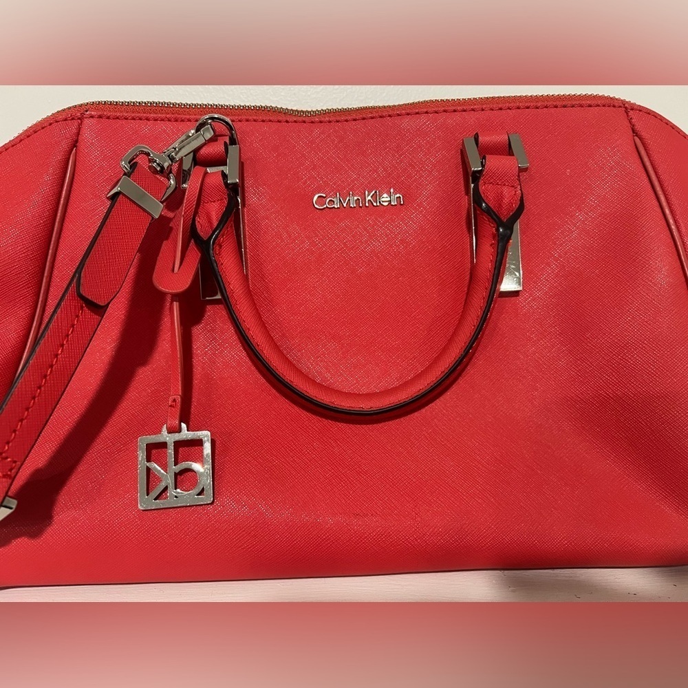 Calvin Klein Satchel/Top Handle Bag Red Bag - Picture 2 of 8